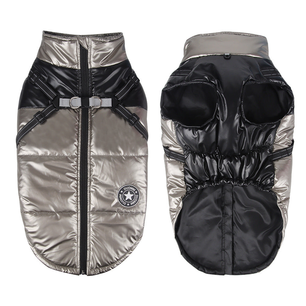 Reflective Windproof Cotton Coat for Big Dogs