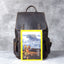 Mochila Retro de Cuero Crazy Horse para Hombre