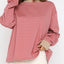 Striped Oversized Round Neck Sweatshirt