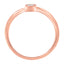 Anillo de Diamante de Plata Esterlina Baño de Oro Rosa de 14K - Talla 6