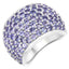 Bague de fiançailles en argent sterling avec tanzanite véritable de 4,22 carats