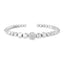 Pulsera de brazalete de diamante rondelle de plata esterlina .925