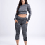 JupiterGear Mid-Rise Capri Fitness Leggings with Pockets