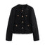 Women's Fashion Woolen Solid Color Casual Short Coat