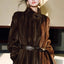 Mink-Textured Eco-Fur Coat with Three-Dimensional Silhouette
