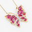 2.88 Carat Genuine Ruby and White Zircon Necklace in Sterling Silver