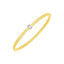 Brazalete elástico de oro amarillo de 14k con diamantes