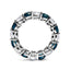 Bague en Eternité Alternée en Diamant en Or Blanc 14K