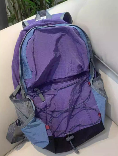 Retro Lightweight Travel Backpack in Contrasting Colors