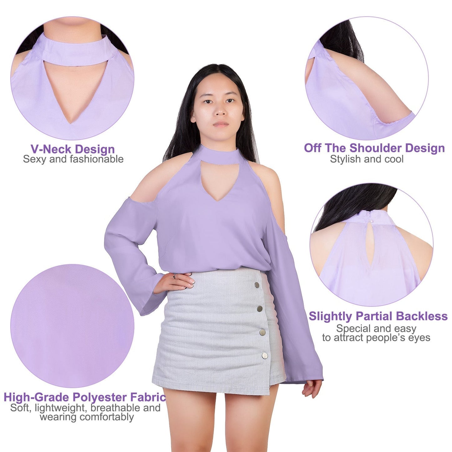 Women's Off The Shoulder Blouse - Elegant Summer Top