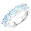 4.00 Carat Blue Topaz Sterling Silver Engagement Ring