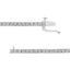 Bracelet de tennis en diamant illusion en or blanc 14K cultivé en laboratoire - 1,0 cttw