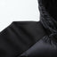 Chaqueta con capucha térmica de patchwork negro de manga larga