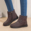 Bottes de cheville imperméables élégantes pour femmes - Talons plats