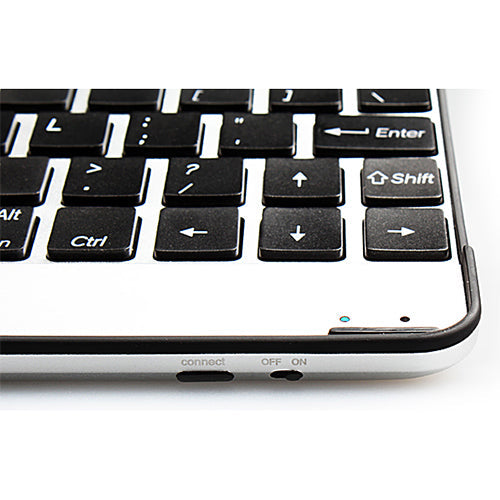 Wireless Keyboard with Aluminum Alloy Cover - Silver & Black