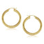 14k Yellow Gold Polished Hoop Earrings - 40 mm