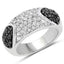 Bague en diamant noir et diamant blanc de 0,99 carat
