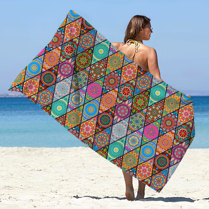 Double-Sided Velvet Microfiber Beach Towel