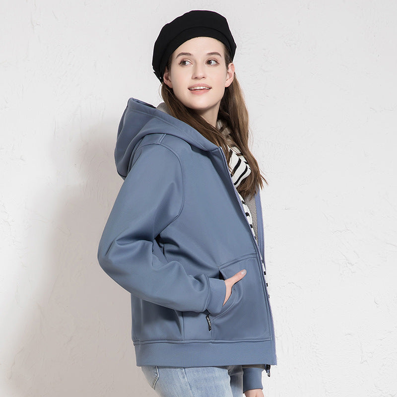 Women's Outdoor Waterproof and Windproof Fleece Jacket