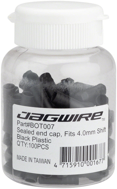 Bouchons en nylon scellés Jagwire 4 mm - Pack de 100, Noir