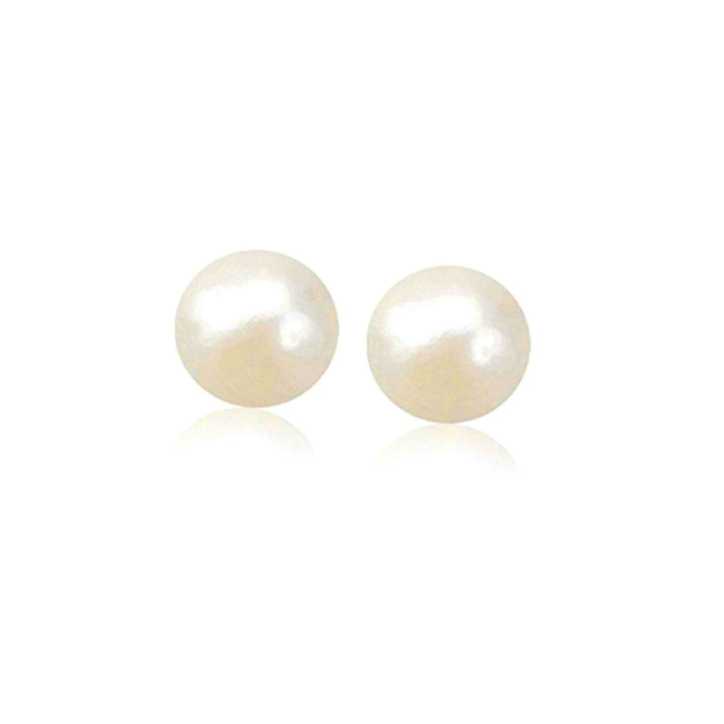14k Yellow Gold Freshwater Cultured Pearl Stud Earrings