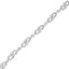 Bracelet en argent sterling .925 avec maillon tressé infini et accents en diamant