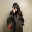 Manteau en laine coréen mi-long pour femmes