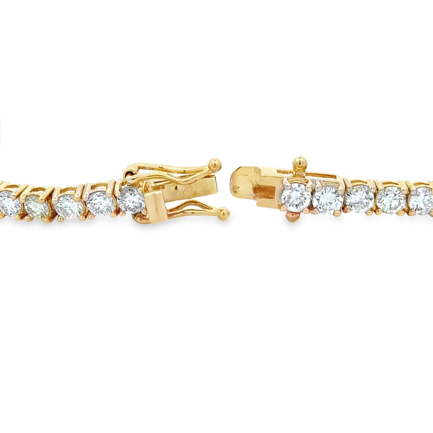 Bracelet de tennis en diamant naturel de 5,50 ct en or jaune 18KT