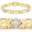 Bracelet en argent sterling avec diamant blanc véritable de 0,98 carat