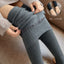 High Waist Stripes Leggings - Winter Warm & Stretchy