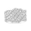 Anillo de Banda de Clúster de Diamantes de 3.00 Cttw en Oro Blanco de 10K - Talla 7