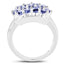 2.21 Carat Genuine Tanzanite Sterling Silver Engagement Ring
