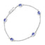 Bracelet en argent sterling de 1,65 carat en tanzanite véritable