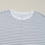 White Striped Round Neck Short Sleeve Mini Dress Casual & Playful Everyday Look Dress - Korvel