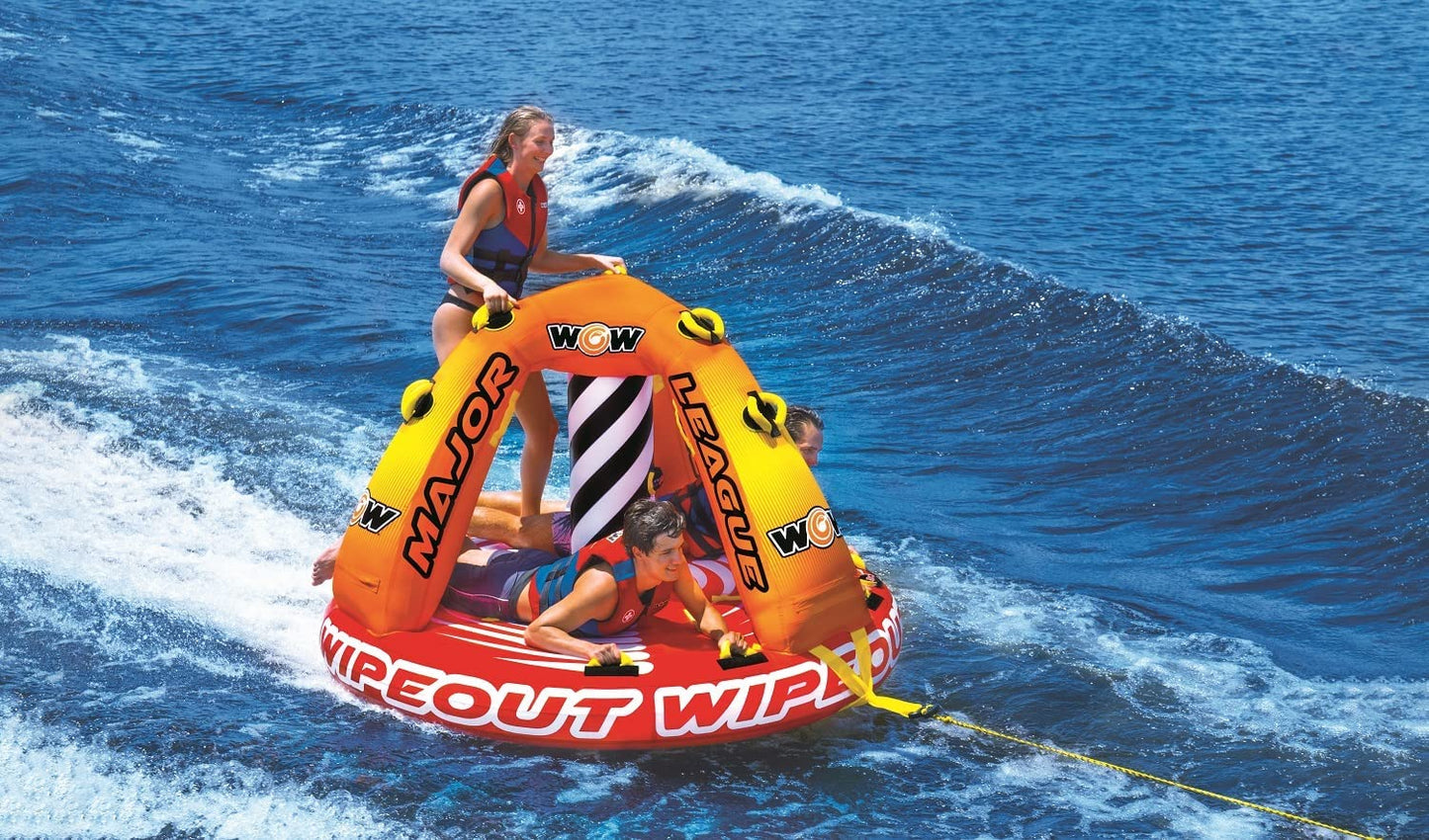 WOW Sports Wipeout Tubo Remolcable de Pie para 3 Personas