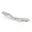 Anillo de boda de diamantes pavé curvado de oro blanco de 14k