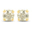 Pendientes de diamante LB genuino de 0.92 quilates en oro amarillo de 14K