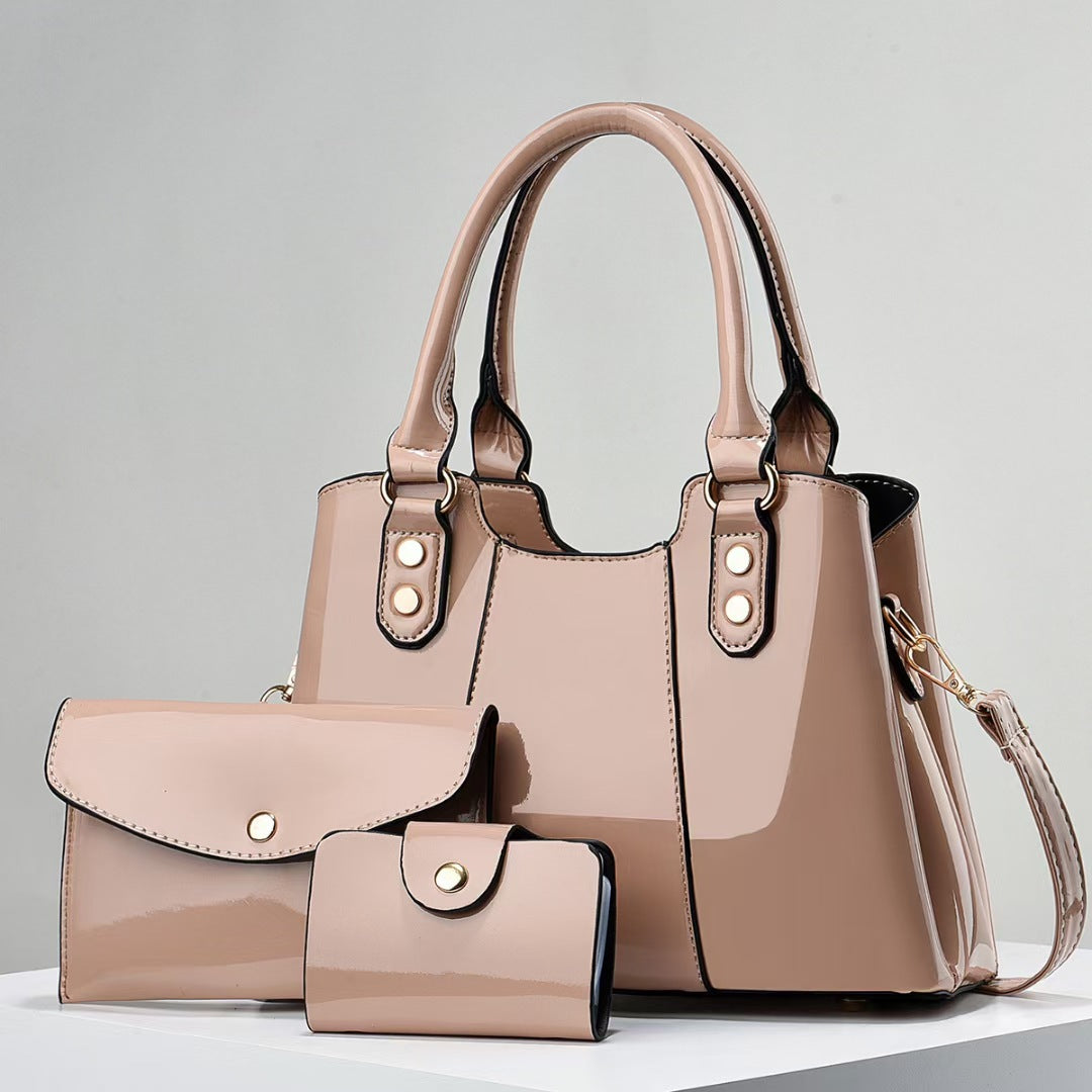Elegant Three-Piece Mother-and-Child Crossbody Bag Set