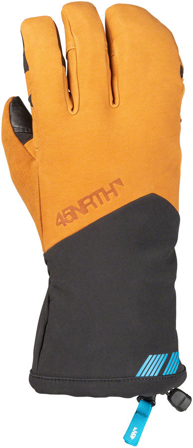 Guantes de cuero 45NRTH Sturmfist 4 LTR 2023 - Estilo langosta en tan/negro X-Large