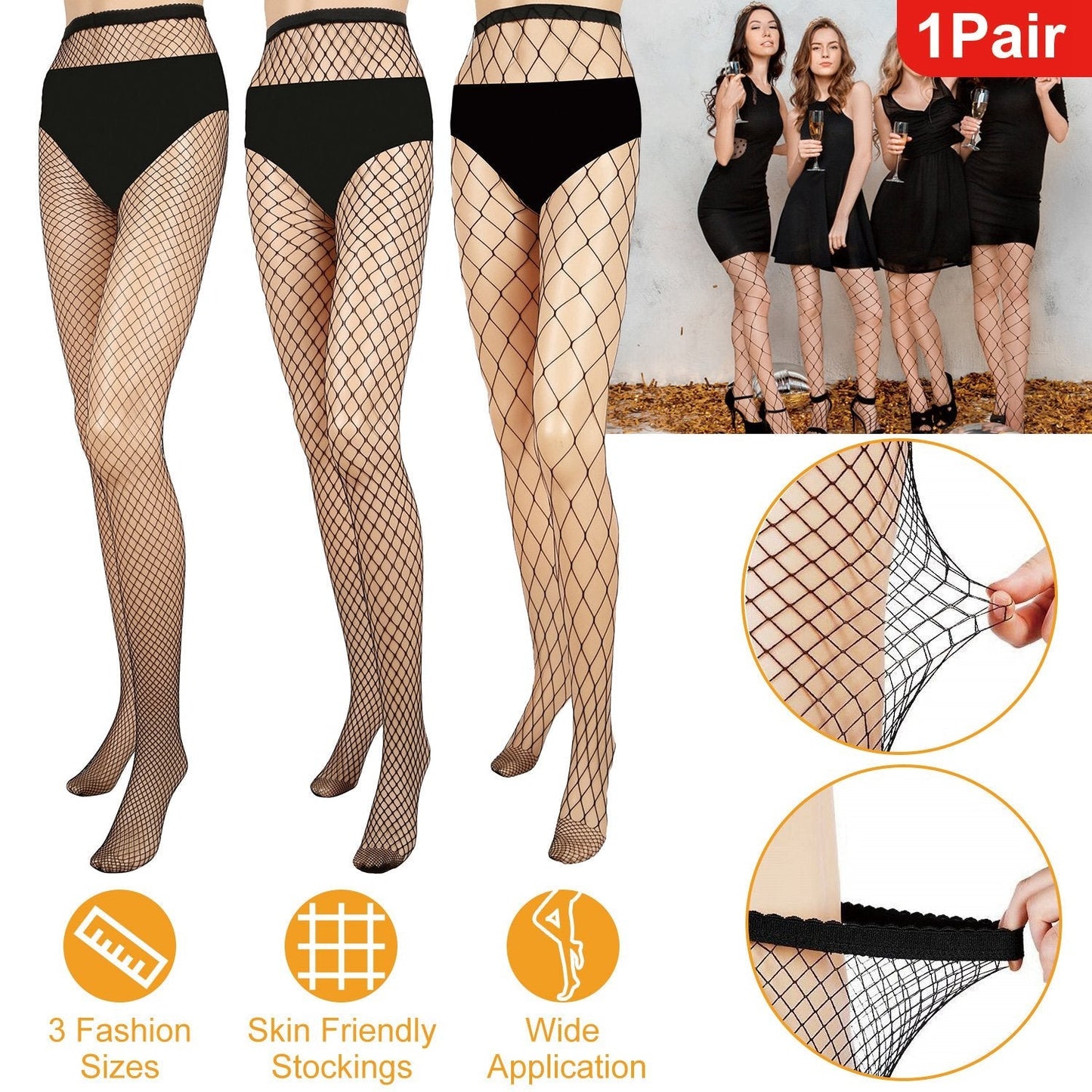 High Waist Fishnet Tights for Women - Stylish & Comfortable