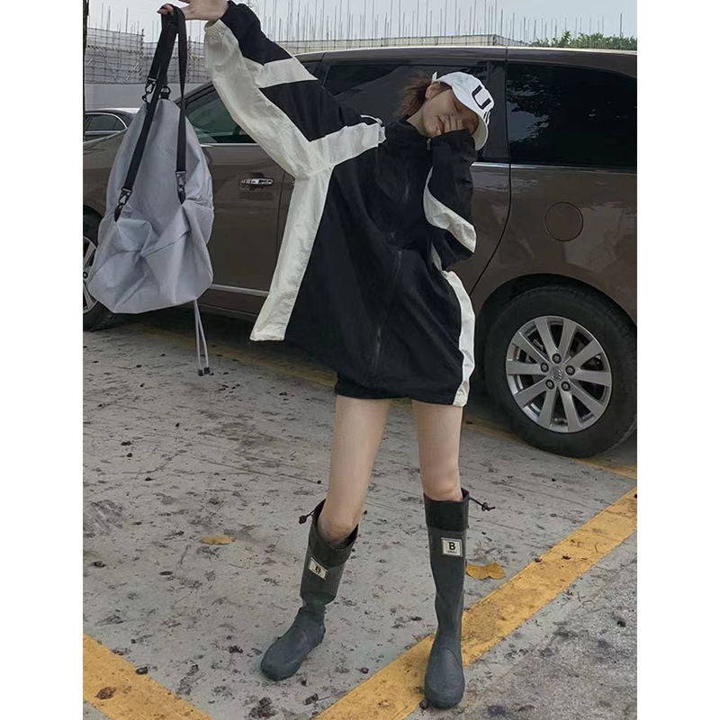 Retro Outdoor Windbreaker Jacket for Women