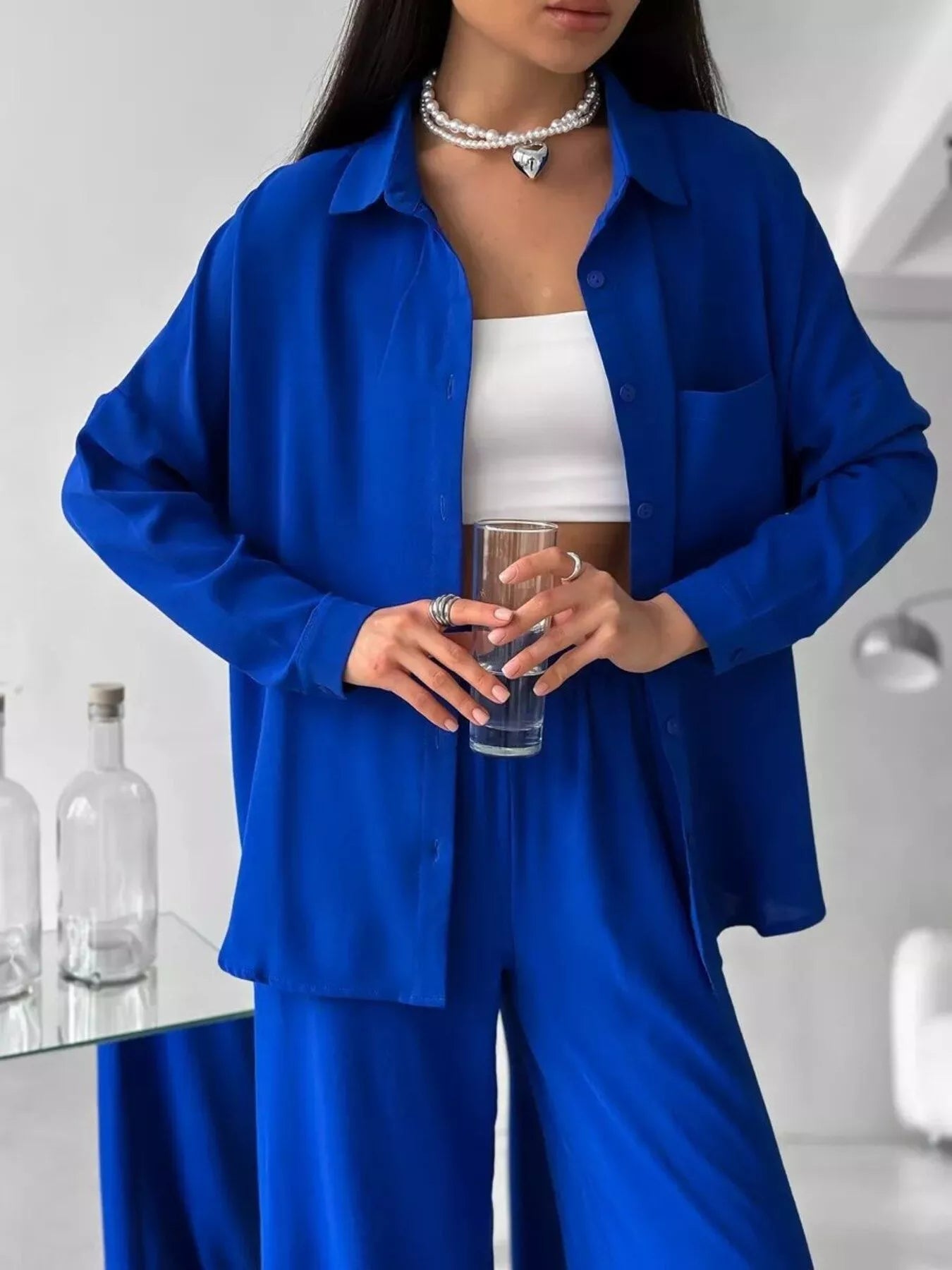 Premium Button Down Shirt and Pants Set