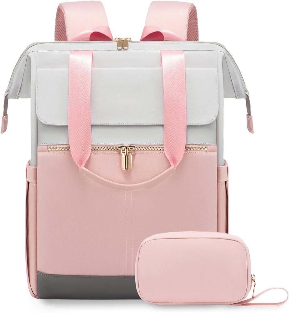 Large Capacity Contrast Color Travel Laptop Backpack