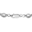 Bracelet en argent sterling .925 avec accents de diamant en spirale courbée - 7,25"