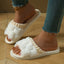 Nouvelles chaussons en peluche avec nœud pour un confort intérieur