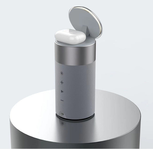 3-in-1 Wireless Charger with Bluetooth Speaker and Touch Lamp