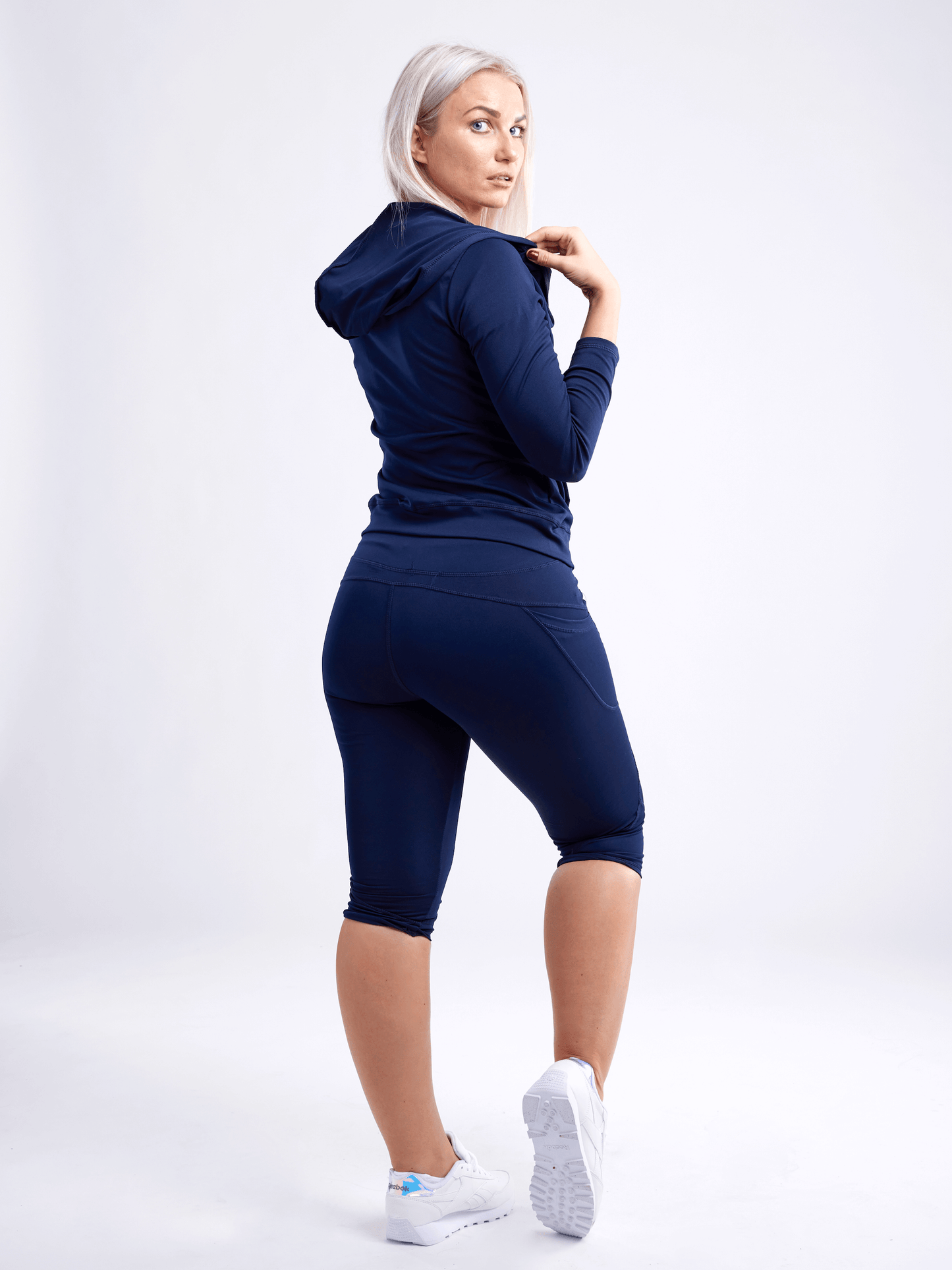 JupiterGear Mid-Rise Capri Fitness Leggings with Pockets