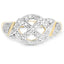 Anillo Cruzado de Diamante de 0.21 Quilates Baño de Oro Amarillo de 14K