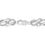Bracelet en argent sterling .925 avec maillon tressé infini et accents en diamant
