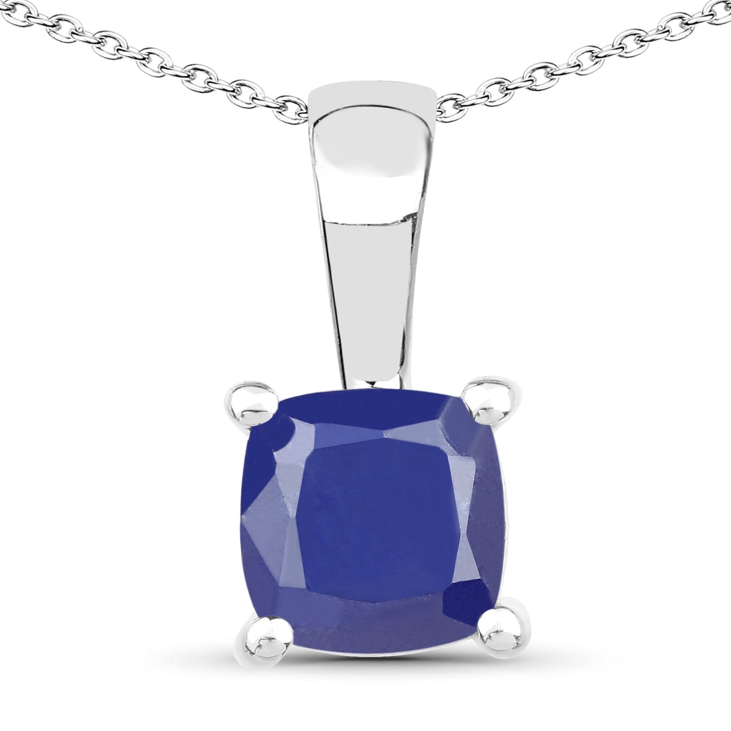 Pendentif élégant en émeraude et rubis de 1,80 carat en argent sterling